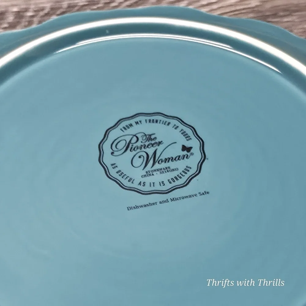 Pioneer‎ Woman Lace Cowgirl Stoneware - Teal - Two Replacement 8.5